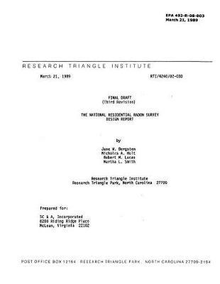 National Residential Radon Survey Design Report