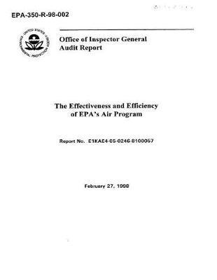 Office of the Inspector General Audit Report Effectiveness and Efficiency of Epa's Air Program