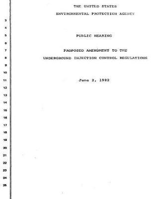 Proposed Amendment to the Underground Injection Control Regulations