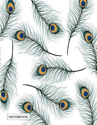 Notebook: Peacock feathers collection cover and Dot Graph Line Sketch pages, Extra large (8.5 x 11) inches, 110 pages, White paper, Sketch, Draw and Paint