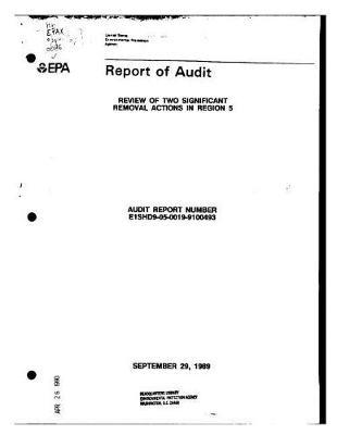 Review of Two Significant Removal Actions in Region 5: Audit Report