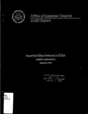 Superfund Sites Deferred to RCRA: Oig Audit Report