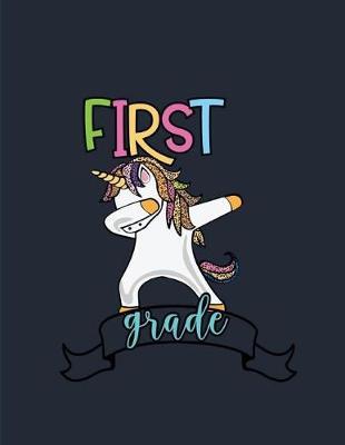 First Grade: 102 Page Notebook With Cute Graphic For First Grade Handwriting Practice-black