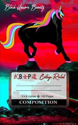 Black Unicorn Beauty: Black Horse Unicorn Beauty Composition Notebook College Ruled