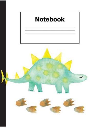 Notebook: Dinosaur Stegosaurus, Foot Prints, Dot Grid, Notebook Home Office School Student Teacher Homeschool, 7.4 x 9.7 in, 200 pages kids, school, home, students, teachers
