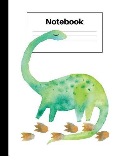Notebook: Dinosaur Brontosaurus, Foot Prints, Graph Paper 4x4, Notebook Home Office School Student Teacher Homeschool, 7.4 x 9.7 in, 200 pages kids, school, home, students, teachers