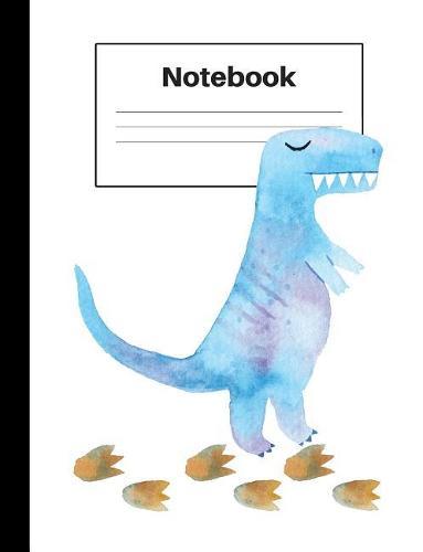 Notebook: Dinosaur Tyrannosaurus Rex, T Rex, Foot Prints, College Rule, Notebook Home Office School Student Teacher Homeschool, 7.4 x 9.7 in, 200 pages kids, school, home, students, teachers