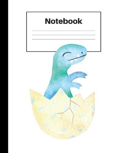 Notebook: Dinosaur Tyrannosaurus Rex, T Rex, Handwriting, Notebook Home Office School Student Teacher Homeschool, 7.4 x 9.7 in, 200 pages kids, school, home, students, teachers