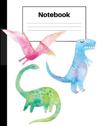 Notebook: Dinosaur Brontosaurus, T Rex, Pterodactyl, Handwriting Notebook Home Office School Student Teacher Homeschool, 7.4 x 9.7 in, 200 pages kids, school, home, students, teachers
