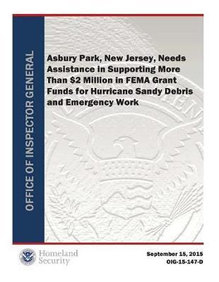 Asbury Park, New Jersey, Needs Assistance in Supporting More Than $2 Million in Fema Grant.PDF