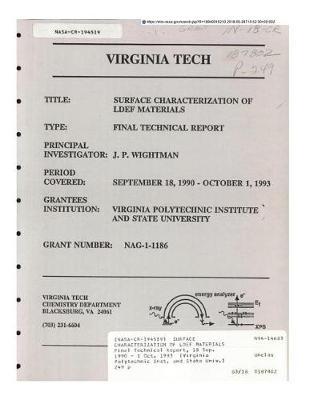 Surface Characterization of Ldef Materials