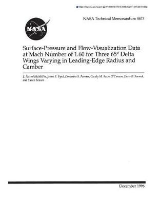 Surface-Pressure and Flow-Visualization Data at Mach Number of 1.60 for Three 65 Deg Delta Wings Varying in Leading-Edge Radius and Camber