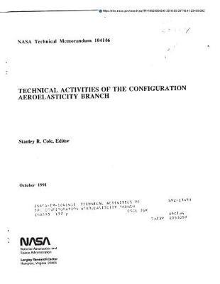Technical Activities of the Configuration Aeroelasticity Branch