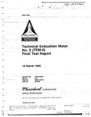 Technical Evaluation Motor No. 5 (Tem-5)