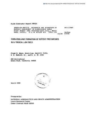 Oxidation and Formation of Deposit Precursors in Hydrocarbon Fuels