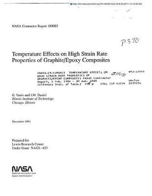 Temperature Effects on High Strain Rate Properties of Graphite/Epoxy Composites