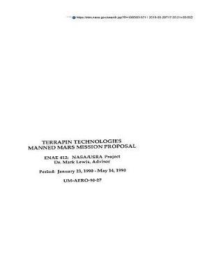 Terrapin Technologies Manned Mars Mission Proposal