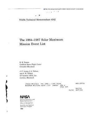 The 1984 - 1987 Solar Maximum Mission Event List