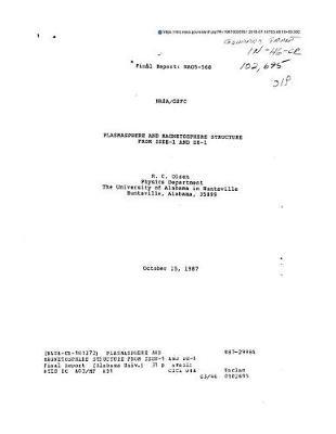 Plasmasphere and Magnetosphere Structure from Isee-1 and De-1