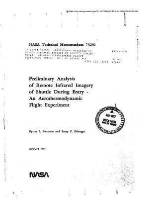 Preliminary Analysis of Remote Infrared Imagery of Shuttle During Entry: An Aerothermodynamic Flight Experiment