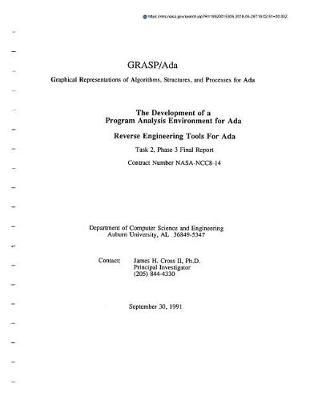 The Development of a Program Analysis Environment for ADA: Reverse Engineering Tools for ADA