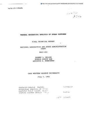 Thermal Mechanical Analysis of Sprag Clutches