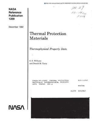 Thermal Protection Materials: Thermophysical Property Data
