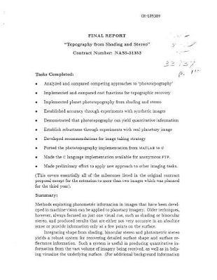 Topography from Shading and Stereo