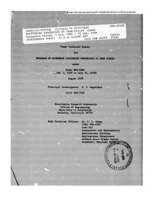 Research of Microwave Scattering Properties of Snow Fields
