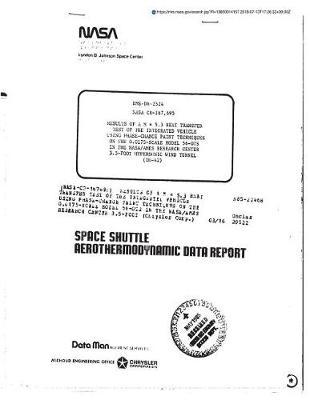 Results of A M = 5.3 Heat Transfer Test of the Integrated Vehicle Using Phase-Change Paint Techniques on the 0.0175-Scale Model 56-OTS in the Nasa/Ames Research Center 3.5-Foot Hypersonic Wind Tunnel