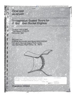 Transpiration Cooled Throat for Hydrocarbon Rocket Engines