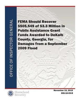 Fema Should Recover $505,549 of $3.3 Million in Pagf Awarded to Dekalb County, Georgia.PDF