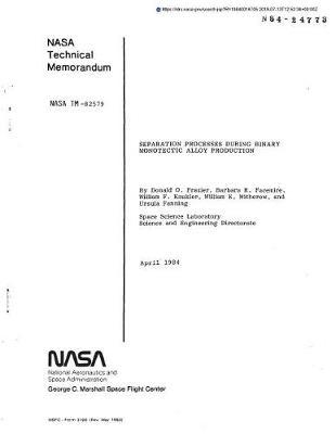 Separation Processes During Binary Monotectic Alloy Production