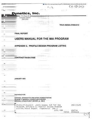 Users Manual for the Ima Program. Appendix C: Profile Design Program Listing