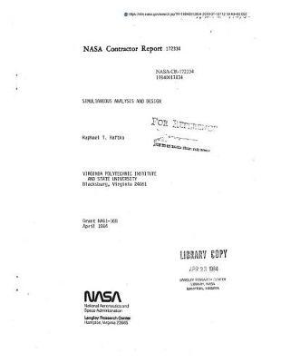 Simultaneous Analysis and Design