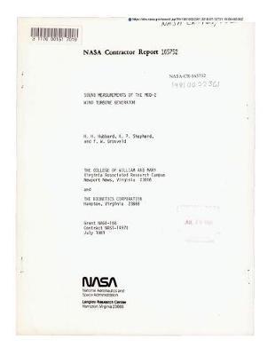 Sound Measurements of the Mod-2 Wind Turbine Generator