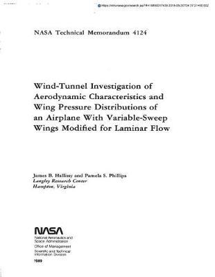 Wind-Tunnel Investigation of Aerodynamic Characteristics and Wing Pressure Distributions of an Airplane with Variable-Sweep Wings Modified for Laminar Flow
