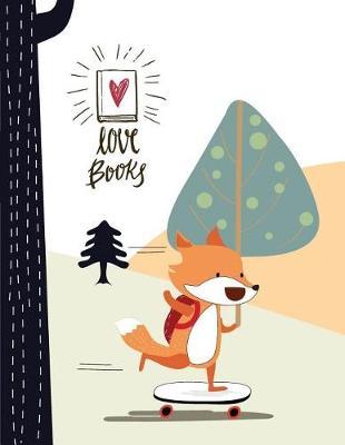 love book: Fox collection cover and Dot Graph Line Sketch pages, Extra large (8.5 x 11) inches, 110 pages, White paper, Sketch, Draw and Paint