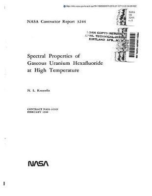 Spectral Properties of Gaseous Uranium Hexafluoride at High Temperature