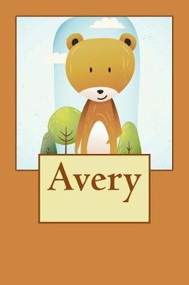 Avery: Bear Personalized Name 100 Lined Journal Pages Diary 6x 9 Large Composition Note Book Gloss Finish Paperback