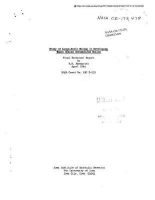 Study of Large-Scale Mixing in Developing Wakes Behind Streamlined Bodies