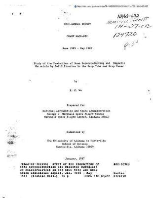 Study of the Production of Some Superconducting and Magnetic Materials by Solidification in the Drop Tube and Drop Tower