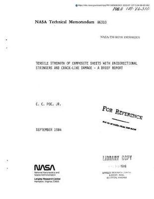 Tensile Strength of Composite Sheets with Unidirectional Stringers and Crack-Like Damage: A Brief Report