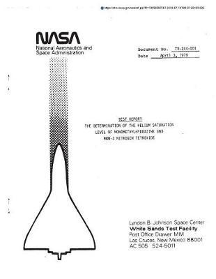The Determination of the Helium Saturation Level of Monomethylhydrazine and Mon-3 Nitrogen Tetroxide
