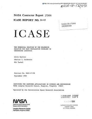 The Numerical Solution of the Helmholtz Equation for Wave Propagation Problems in Underwater Acoustics