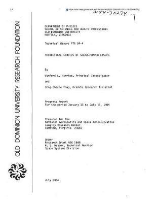 Theoretcial Studies of Solar-Pumped Lasers