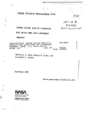 Thermal Fatigue Tests of a Radiative Heat Shield Panel for a Hypersonic Transport