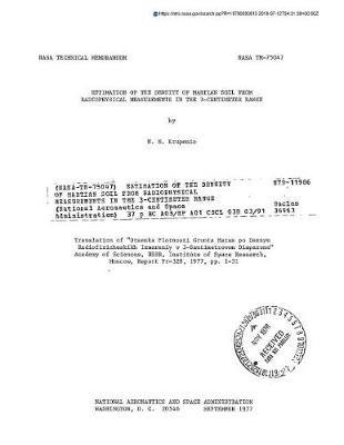 Estimation of the Density of Martian Soil from Radiophysical Measurements in the 3-Centimeter Range