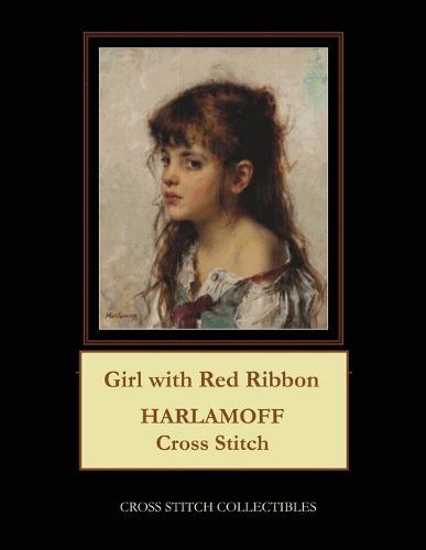 Girl with Red Ribbon: Harlamoff Cross Stitch Pattern
