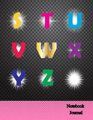 Notebook Journal: Lined Notebook Diary Planner for Kids to School, or Journal Note for Business Blue Star Light Colors Size 8.5 X 11 Inch Alphabet Cover